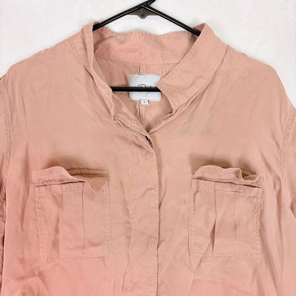 Rails Rowan Blush Pink Hidden Button Front Milita… - image 3